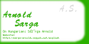 arnold sarga business card